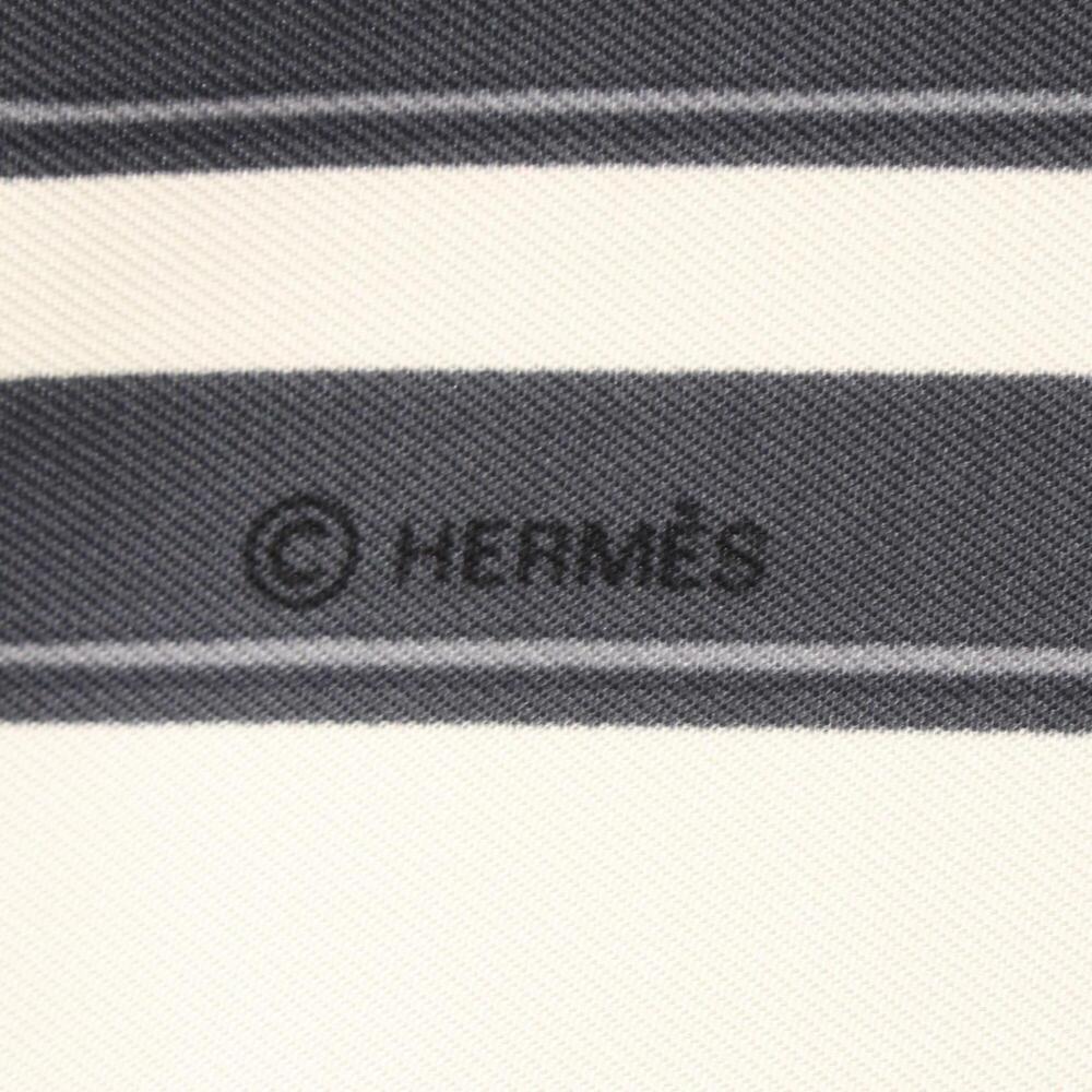 HERMES Authentic Blue Silk Scarf - Picture 2 of 5